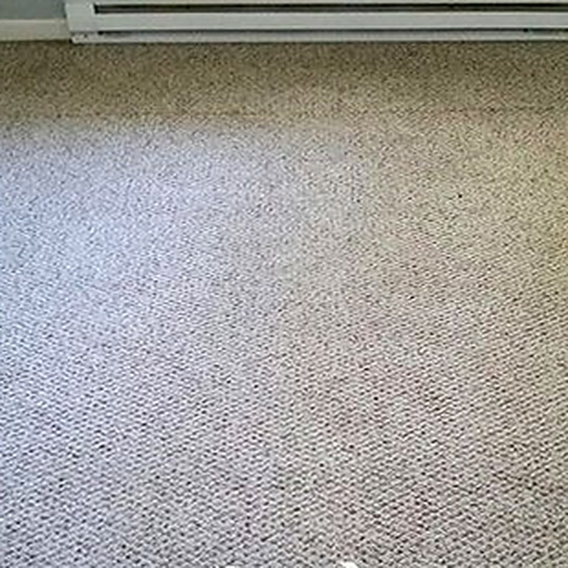 La même moquette après nettoyage par injection-extraction